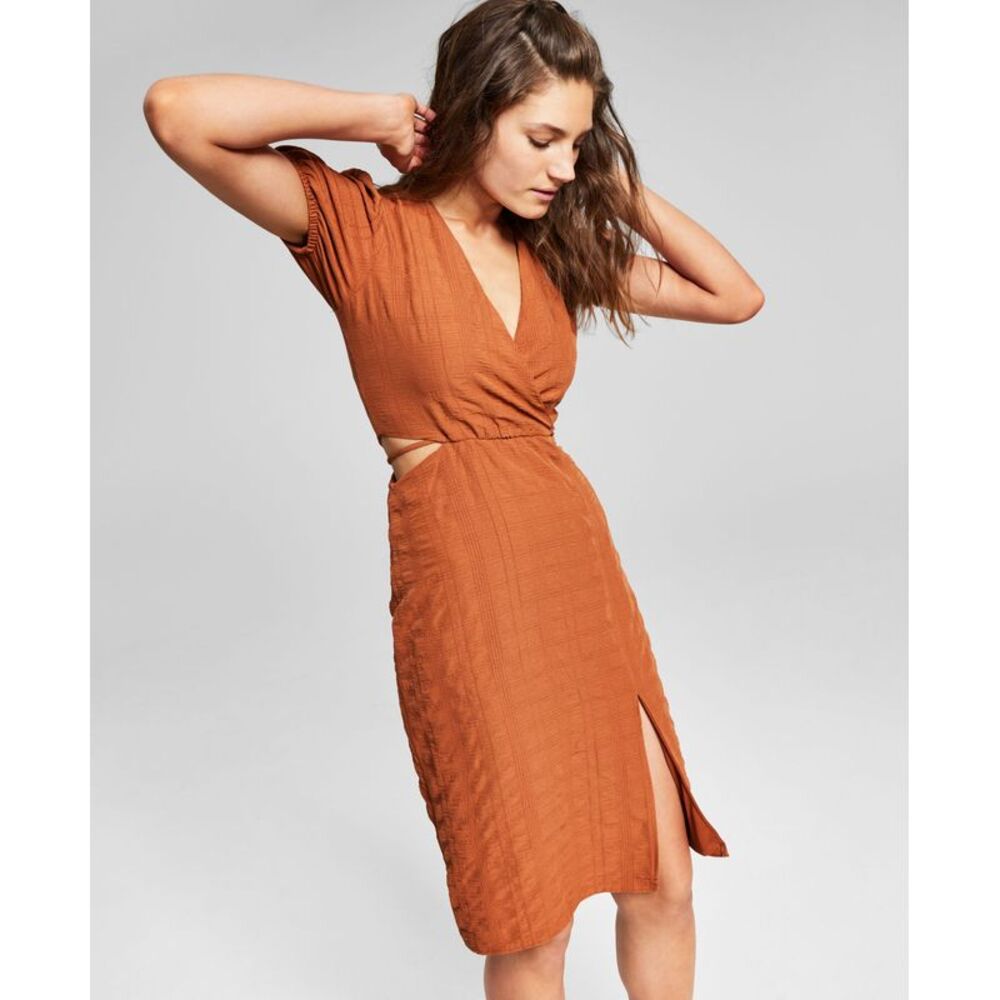 And Now This Women's Textured Cutout Midi Dress